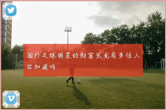 国外足球明星的财富究竟有多惊人你知道吗